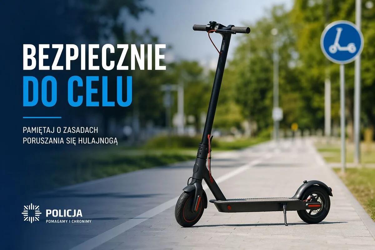 Przypomnienie o przepisach dotyczących jazdy na hulajnodze
