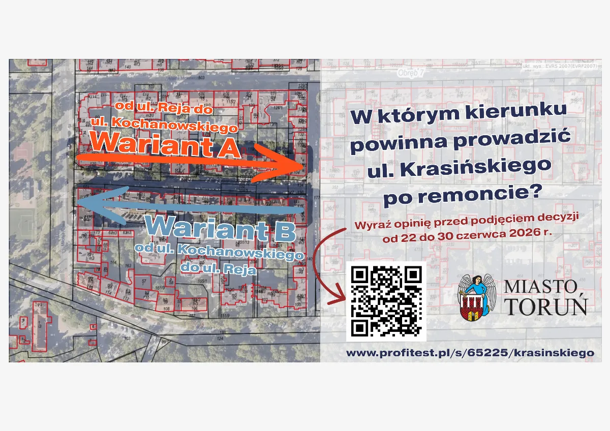 Opinie mieszkańców na temat kierunku ruchu na ul. Krasińskiego