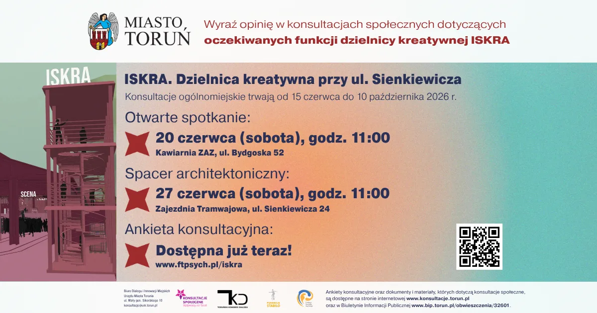 Rozpoczęcie konsultacji społecznych dotyczących dzielnicy kreatywnej ISKRA
