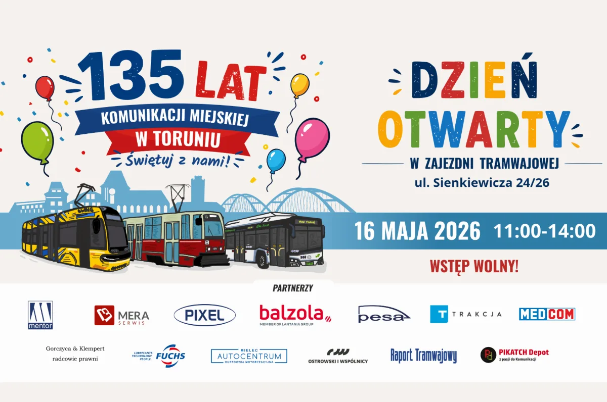 Dzień Otwarty w Zajezdni Tramwajowej z okazji 135. urodzin toruńskiej komunikacji