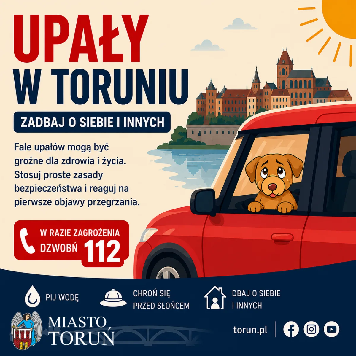 Ostrzeżenie przed upałami w Toruniu