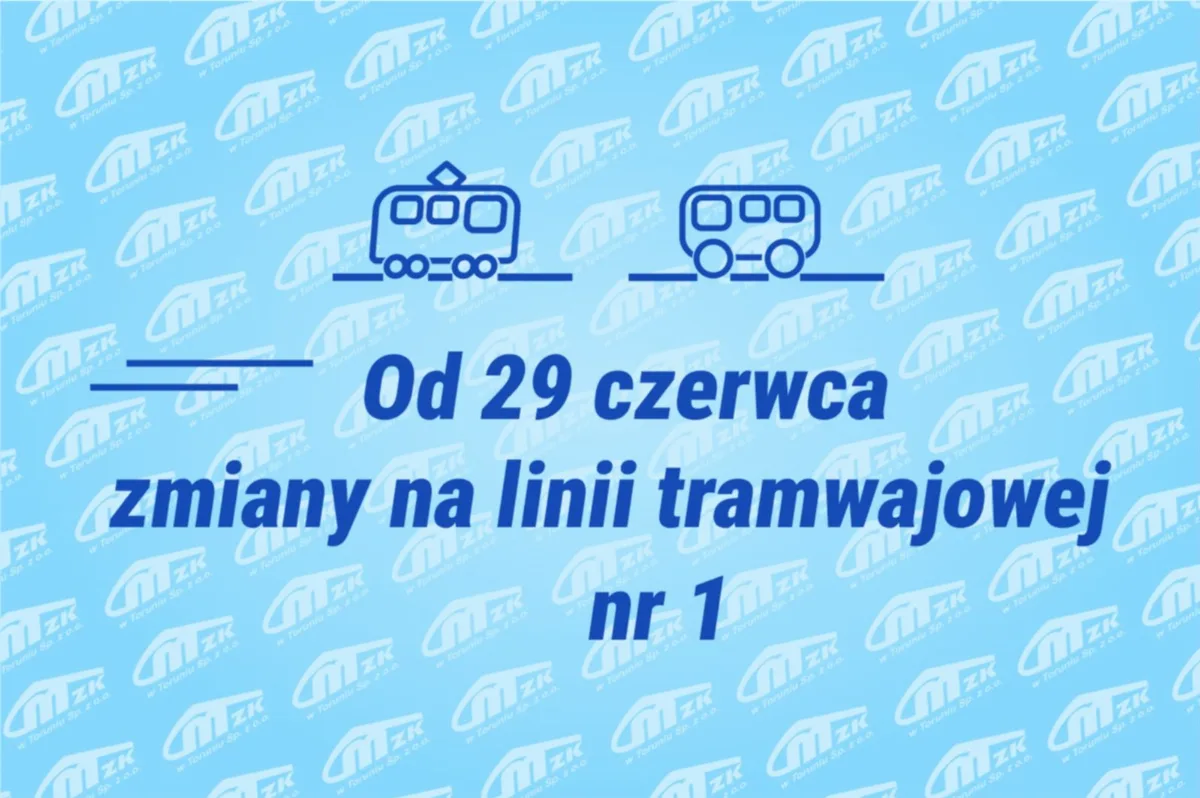 Wstrzymanie ruchu tramwajowego linii nr 1 od 29 czerwca