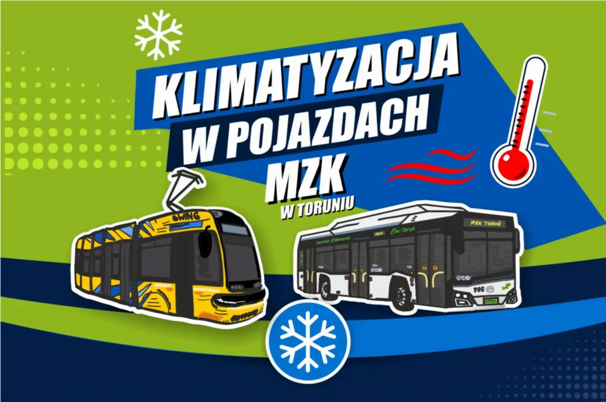 Działanie klimatyzacji w pojazdach MZK Toruń - odpowiedzi na pytania pasażerów
