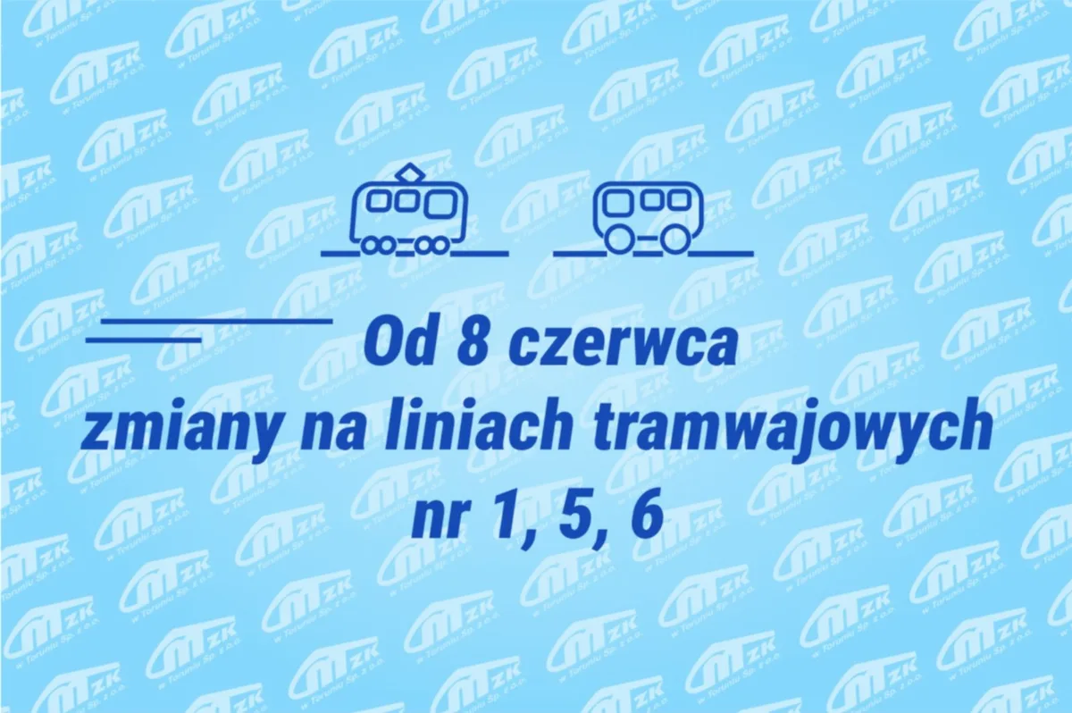 Zmiany w rozkładach jazdy tramwajów 1, 5 i 6 od 8 czerwca