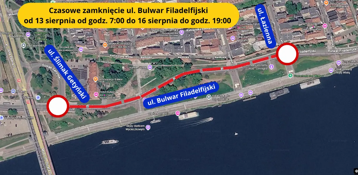 Festiwal Wisły 2026: Zmiany w organizacji ruchu na Bulwarze Filadelfijskim
