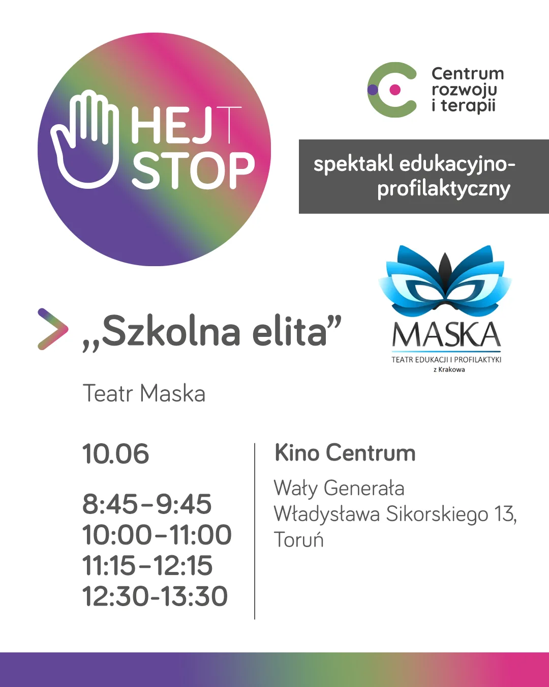 Spektakl profilaktyczny „Szkolna elita” w Toruniu