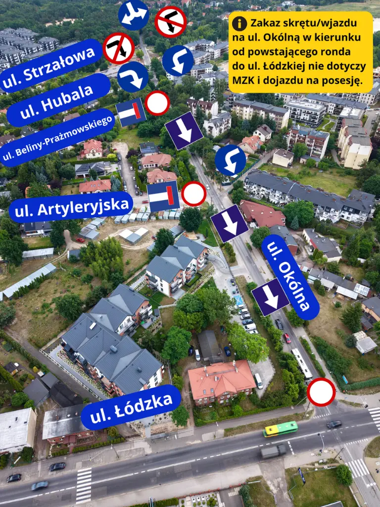 Rozpoczęcie remontu ulicy Okólnej i zmiany w ruchu od 1 lipca