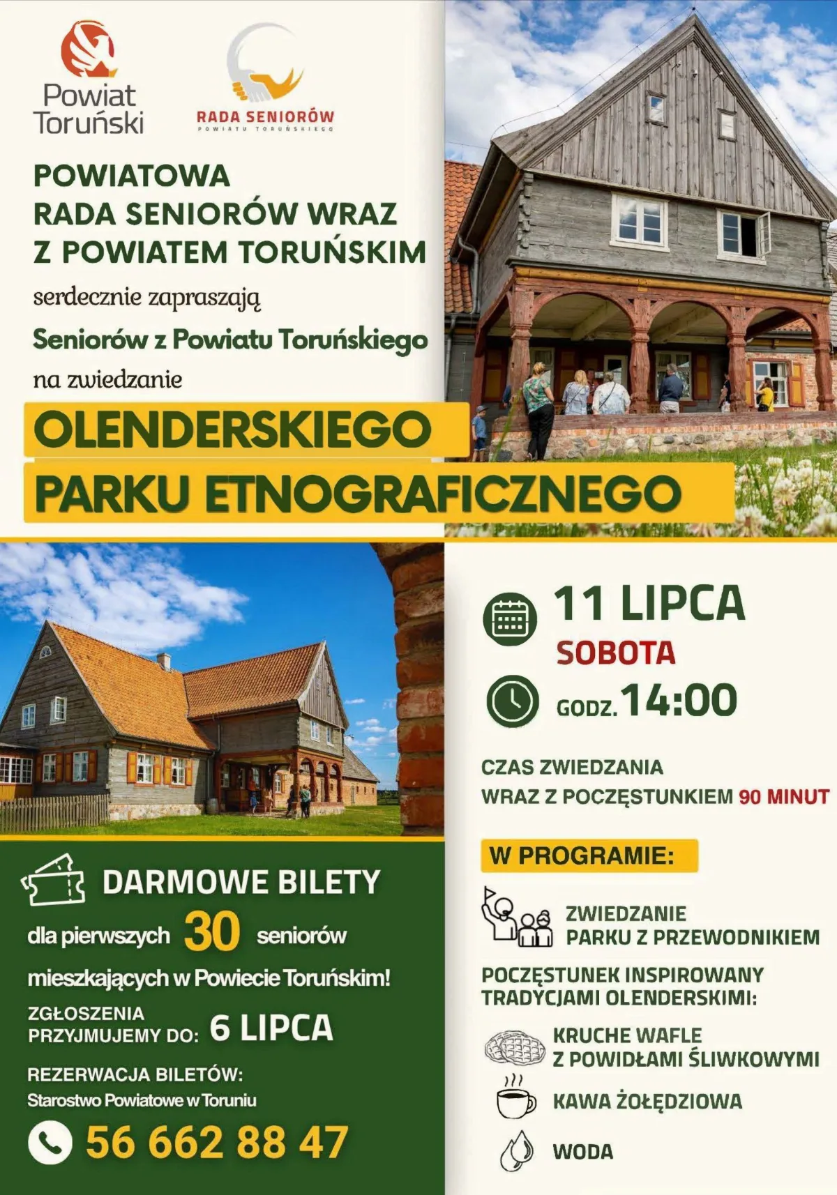Seniorzy zaproszeni na zwiedzanie Olenderskiego Parku Etnograficznego