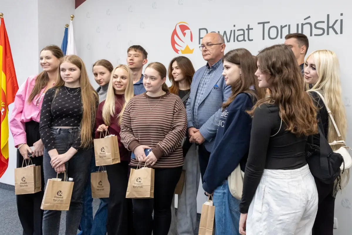 Wizyta studentów z Ukrainy w Starostwie Powiatowym w Toruniu