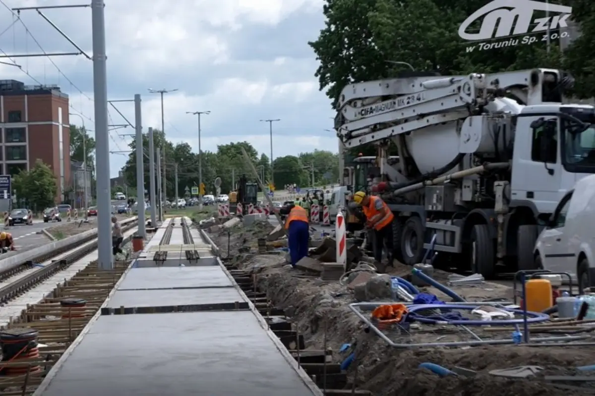 Postęp prac przy modernizacji torowiska na ul. Kościuszki