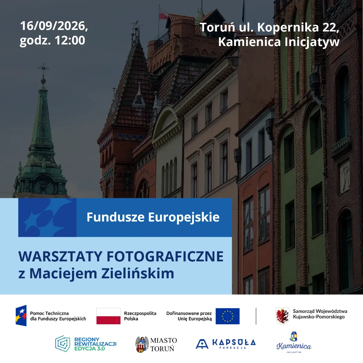Międzypokoleniowe warsztaty fotograficzne na toruńskiej Starówce