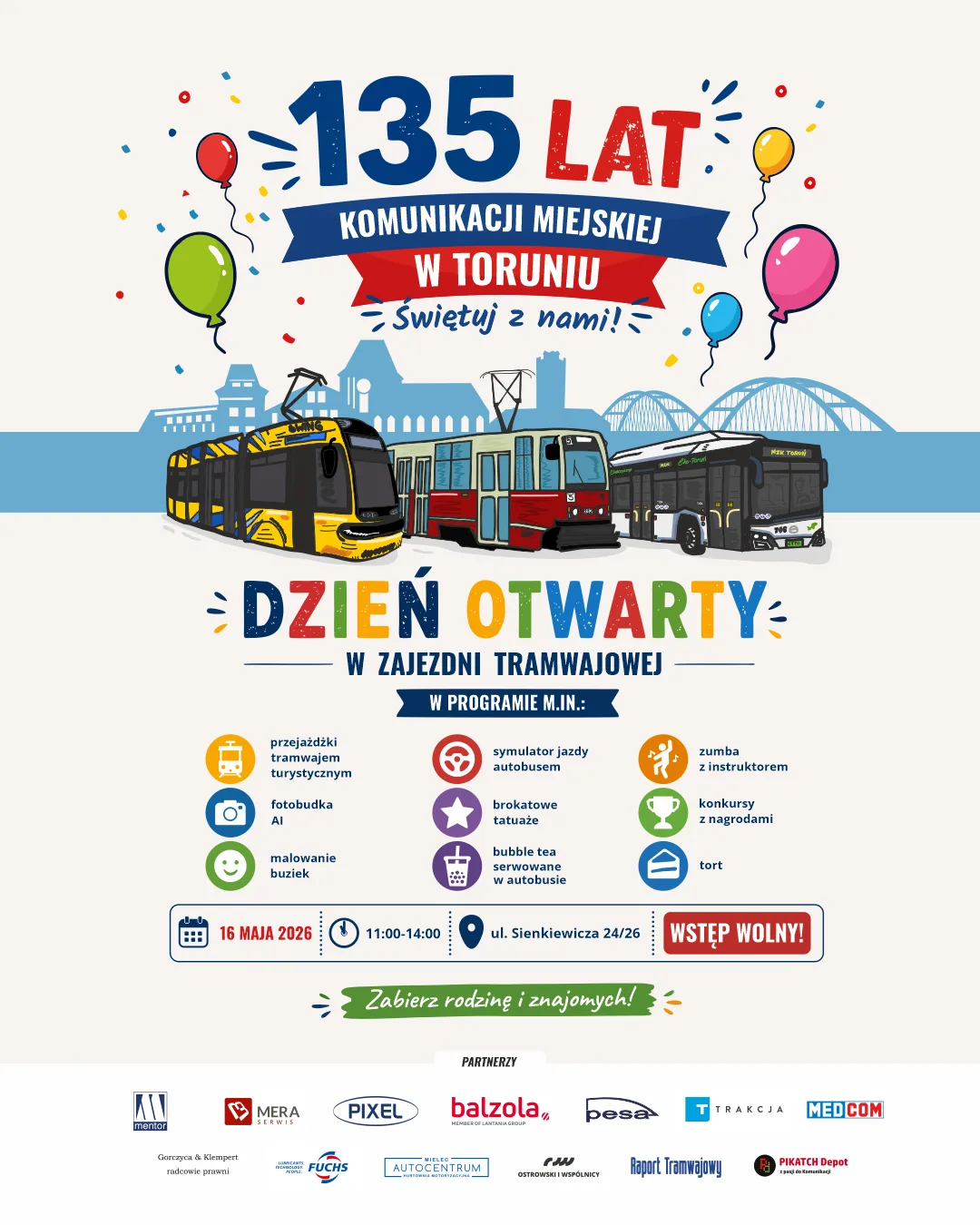 Dzień Otwarty w Zajezdni MZK z okazji 135-lecia komunikacji miejskiej