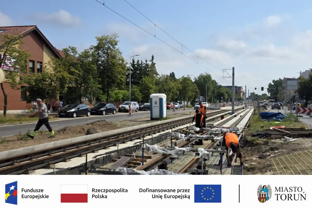 Modernizacja torowisk tramwajowych w Toruniu postępuje