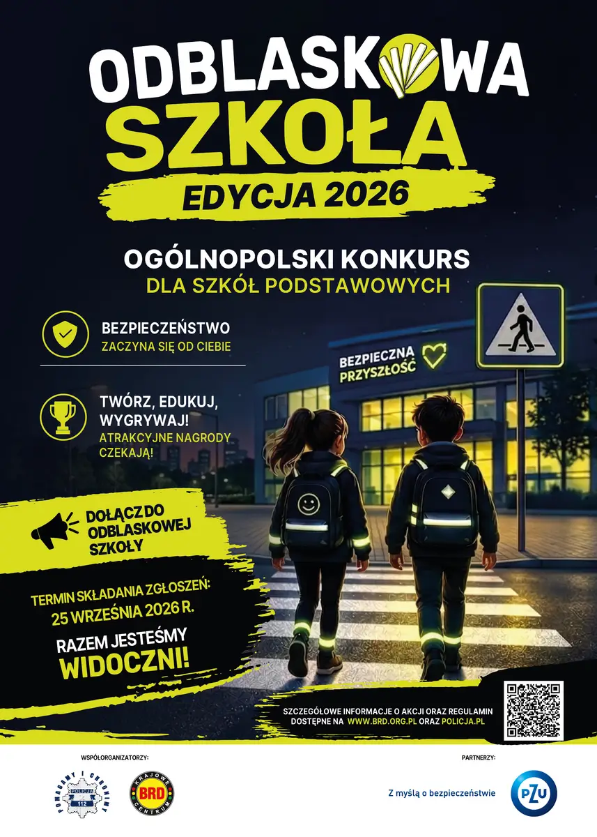 II edycja konkursu „Odblaskowa Szkoła” - zgłoszenia do 25 września 2026 r.