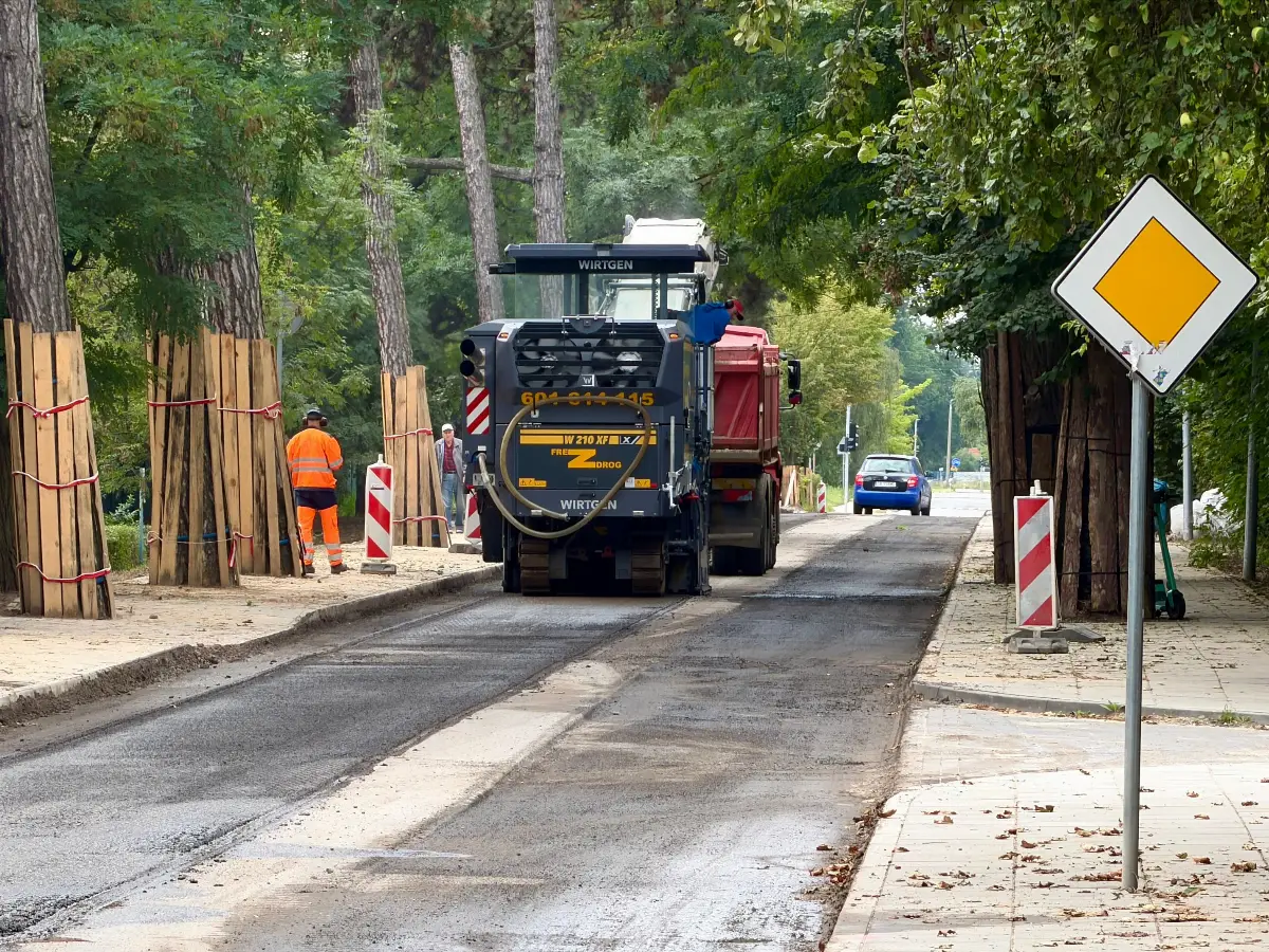 Prace remontowe na ulicy Okólnej w Toruniu