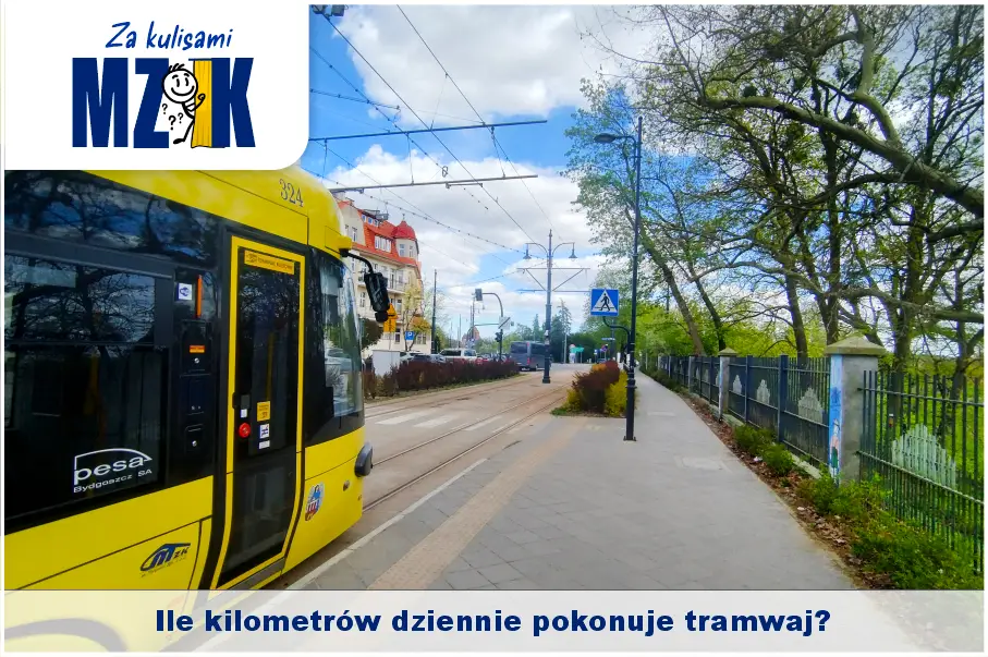 Średni dzienny dystans tramwajów w Toruniu