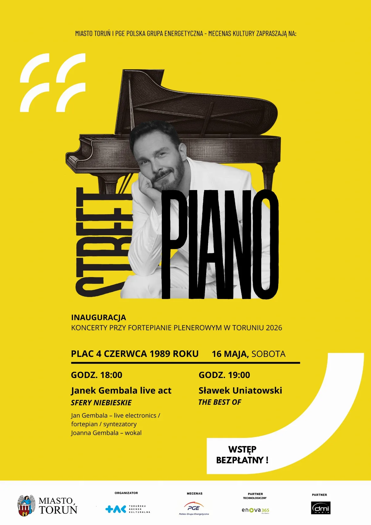 Cykl koncertów STREET PIANO w Toruniu